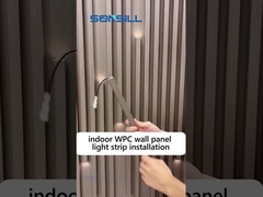 Dekorasyon için Ahşap Tahıl Kapalı Flüt PVC İç WPC Duvar Paneli