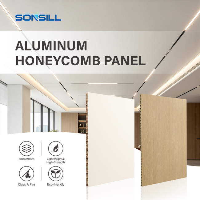Premium Aluminum Honeycomb Ceiling Panel â Lightweight, Fire Resistant, Waterproof & Durable Suspended Ceiling Solution for Commercial and Architectural Applications